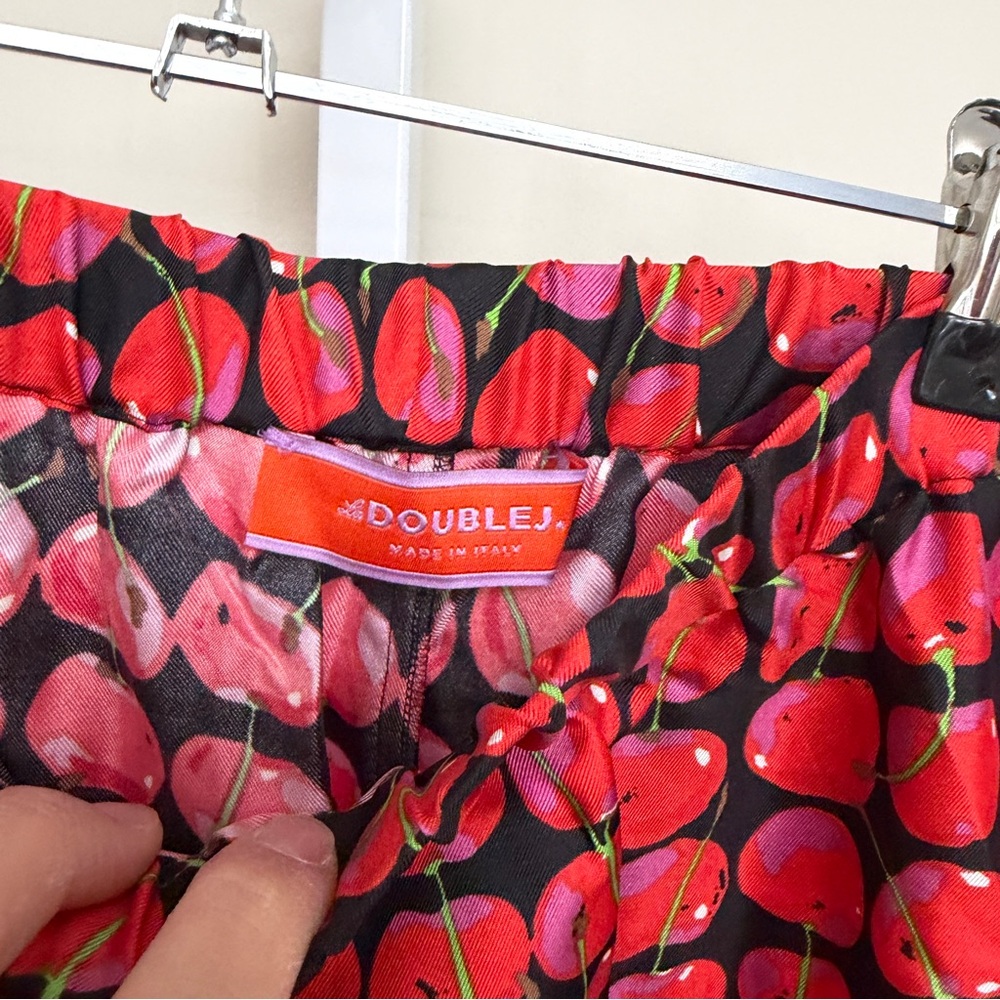 La DoubleJ cherry-print silk pyjama set size S - Picture 12 of 13